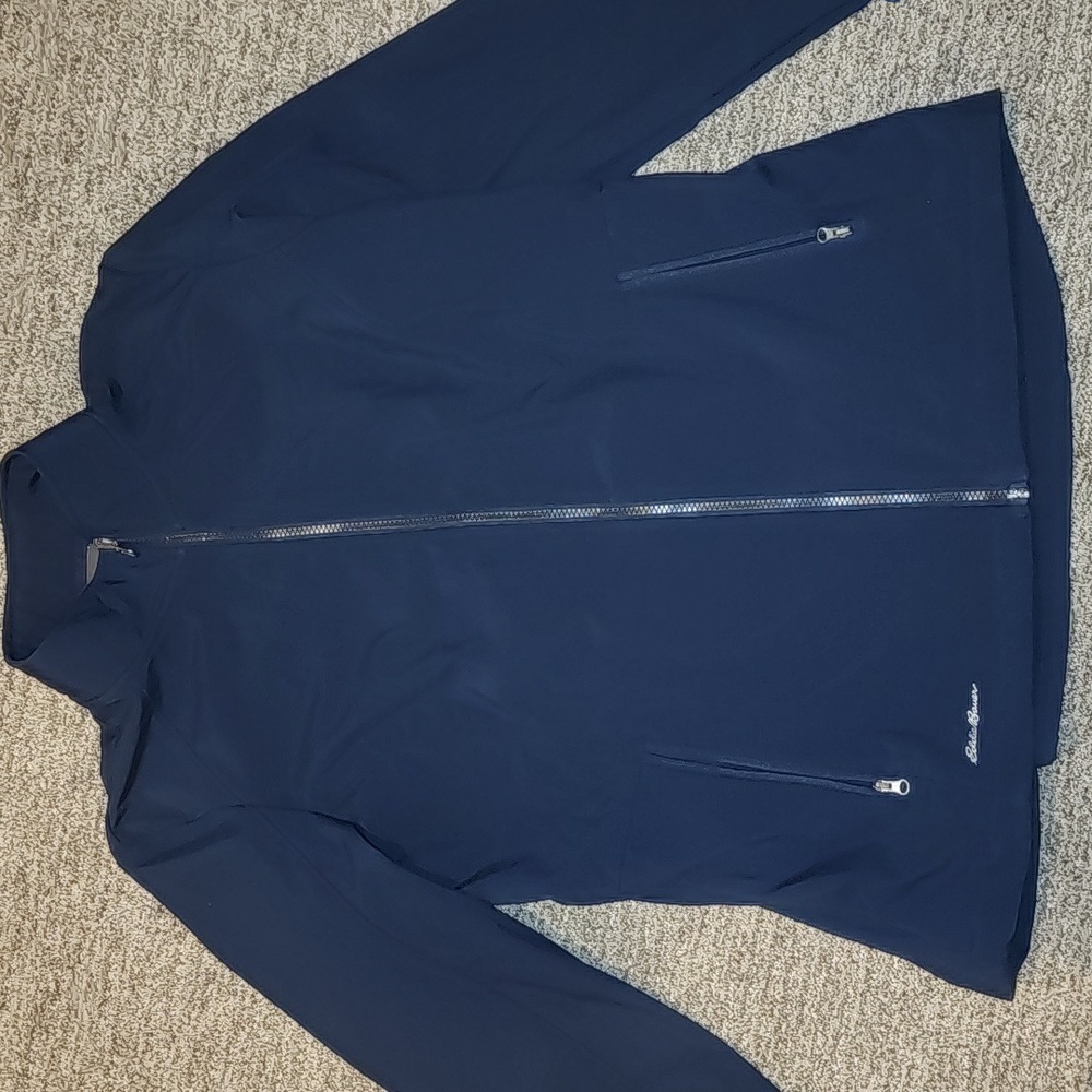 Eddie Bauer navy blue zip up jacket size XL bust 22 in. length 26 in. - Picture 5 of 10